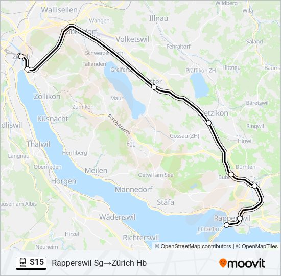 S15 Train Line Map