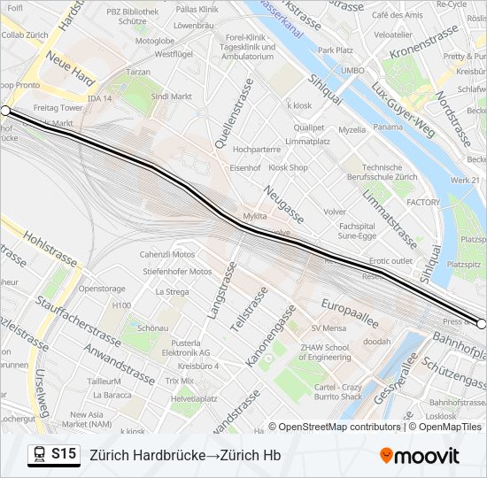 S15 Train Line Map