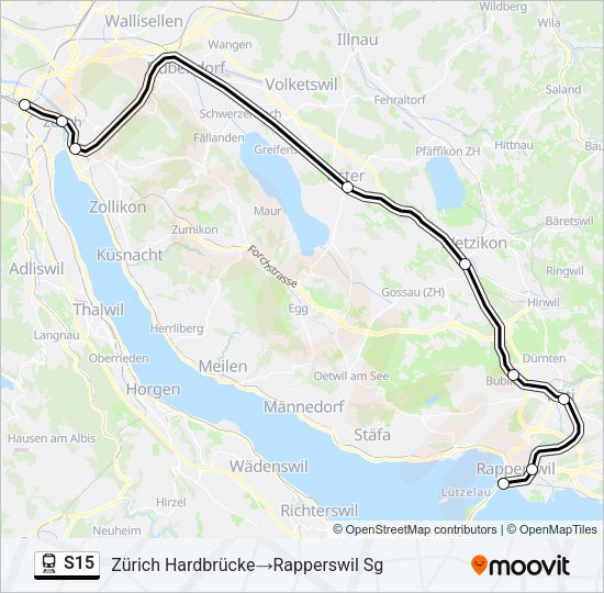 S15 Train Line Map