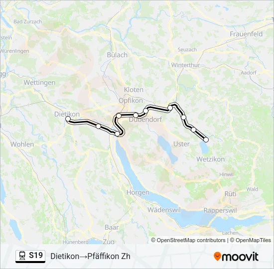 S19 Train Line Map