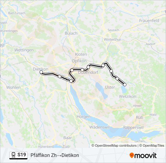 S19 Train Line Map