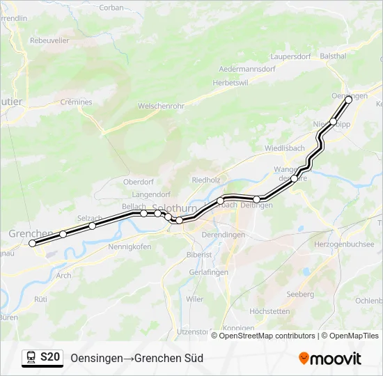 S20 Train Line Map