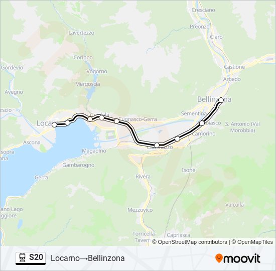 S20 train Line Map