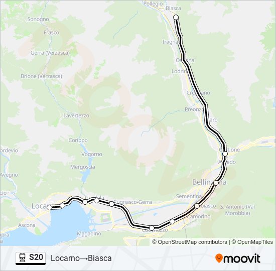 S20 train Line Map