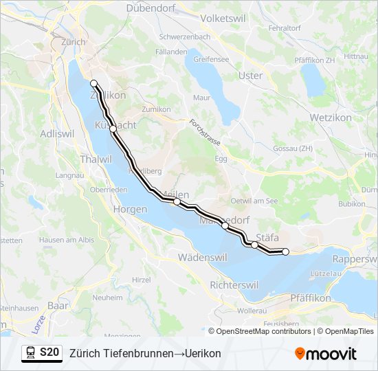 S20 train Line Map