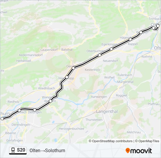 S20 train Line Map