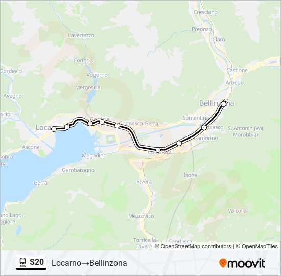 S20 train Line Map