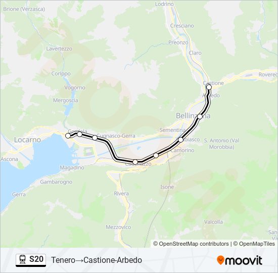 S20 train Line Map