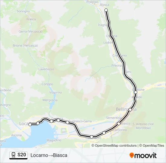 S20 Train Line Map