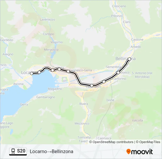S20 Train Line Map