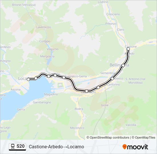 S20 Train Line Map