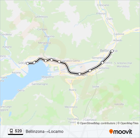 S20 train Line Map