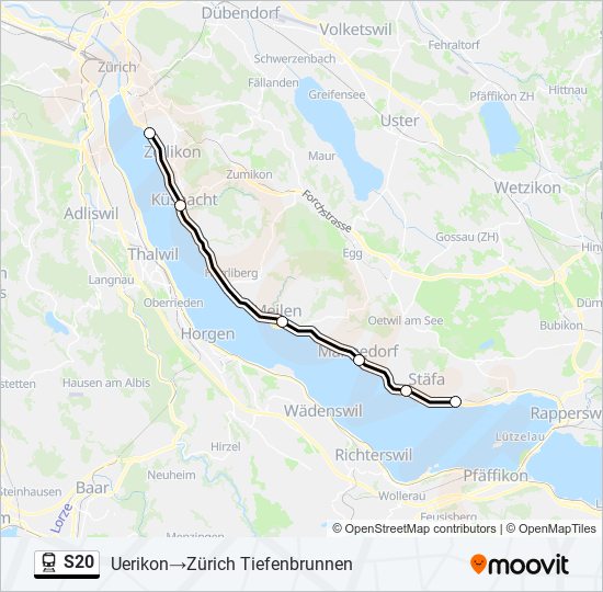 S20 train Line Map