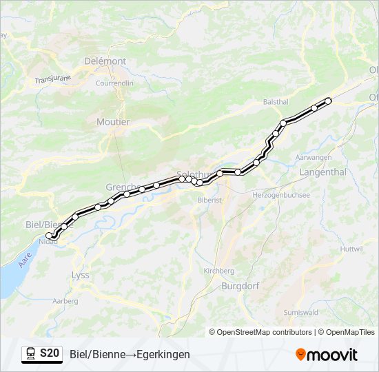 S20 train Line Map