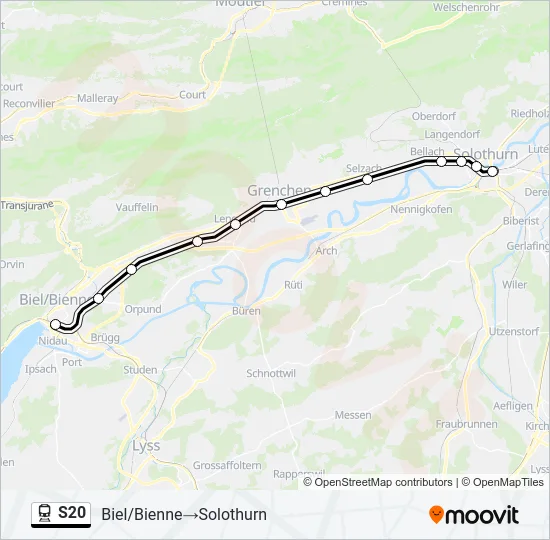 S20 Train Line Map