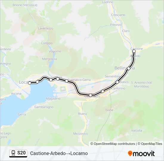 S20 Train Line Map