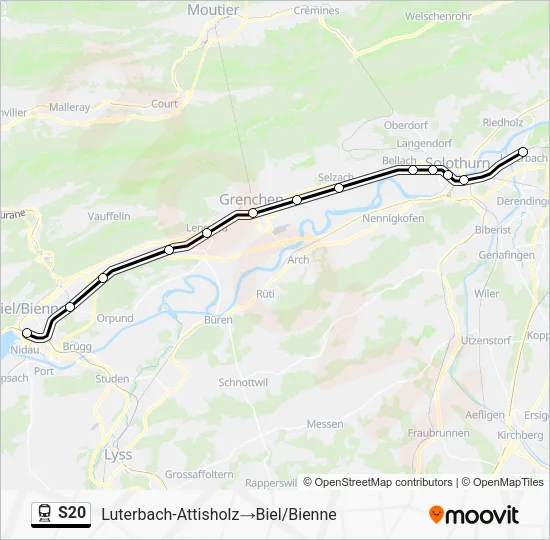 S20 Train Line Map