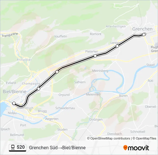 S20 Train Line Map