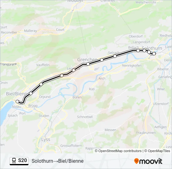S20 Train Line Map