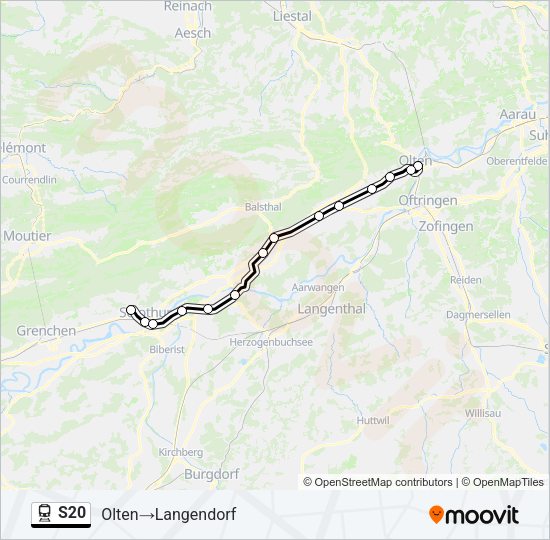 S20 Train Line Map