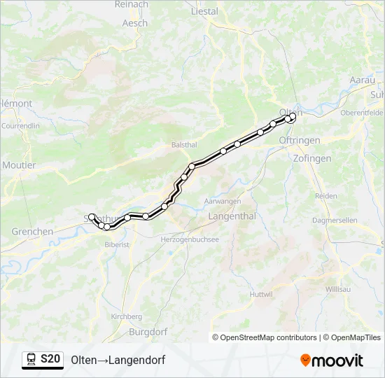 S20 Train Line Map