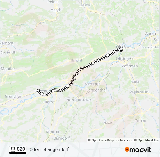 S20 Train Line Map