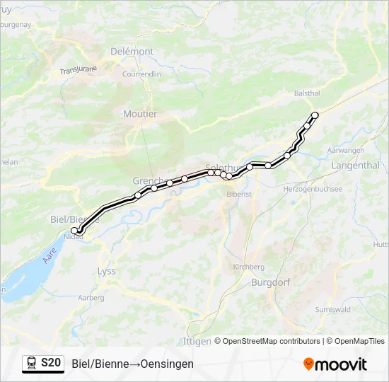 S20 Train Line Map