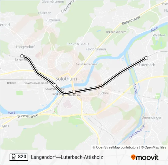 S20 Train Line Map