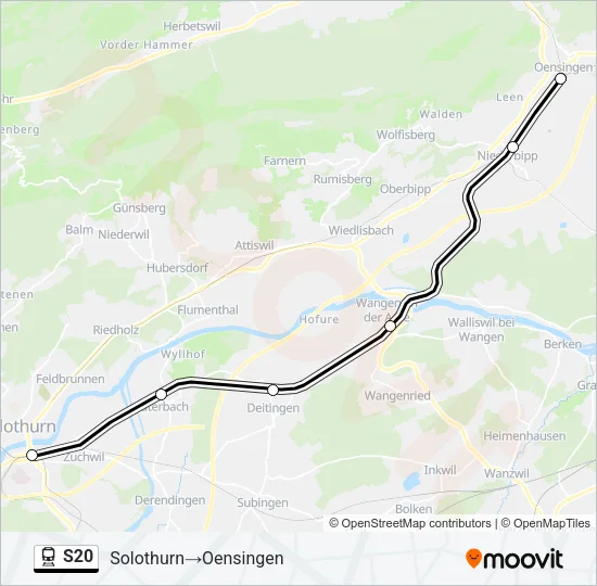 S20 Train Line Map