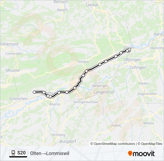 S20 Train Line Map
