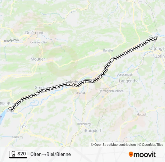 S20 Train Line Map