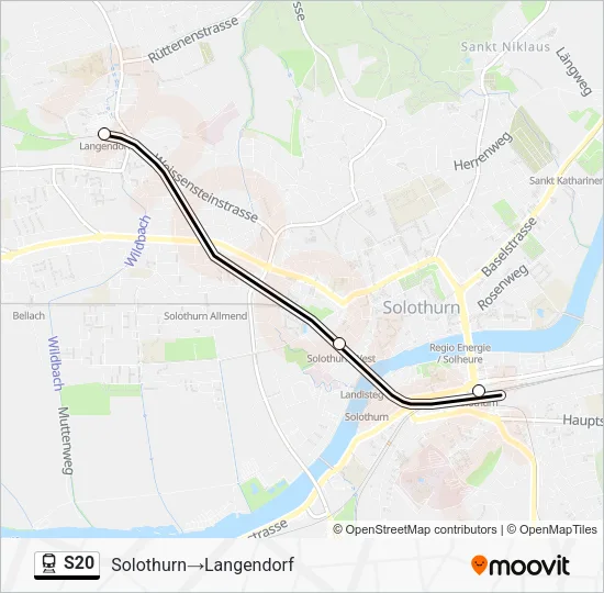 S20 Train Line Map