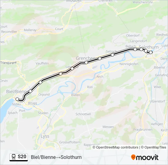 S20 Train Line Map