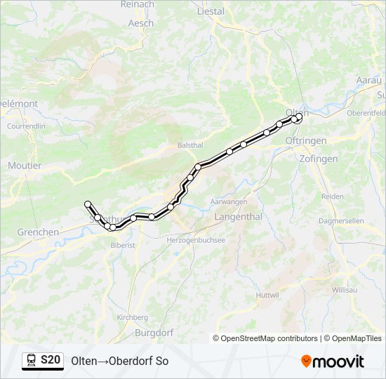 S20 Train Line Map