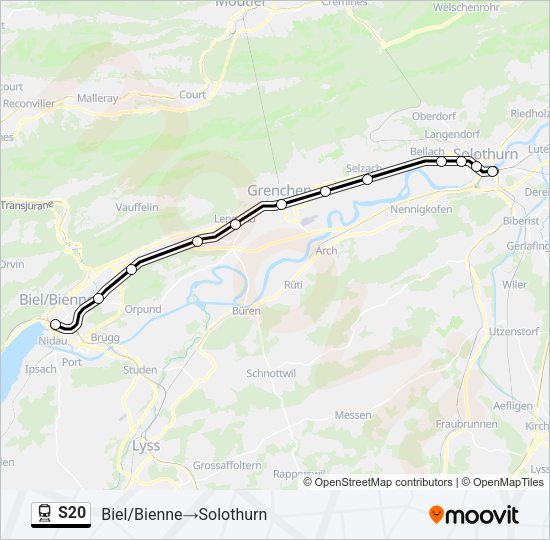S20 Train Line Map