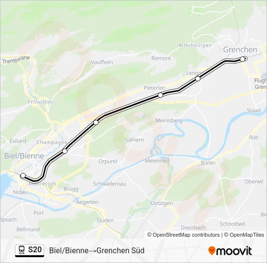 S20 Train Line Map