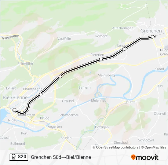S20 Train Line Map
