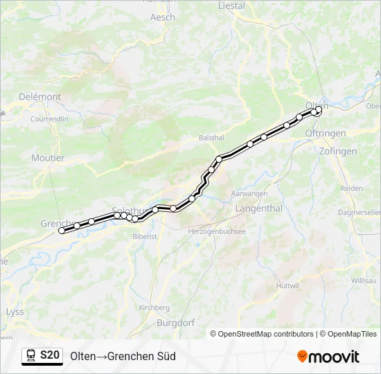 S20 Train Line Map