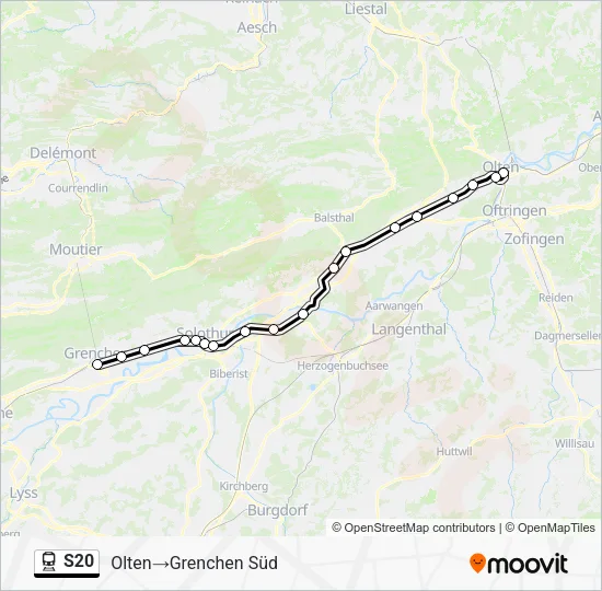S20 Train Line Map