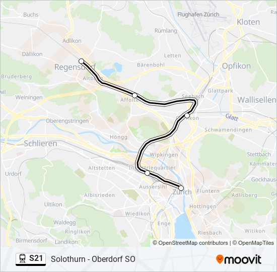 S21 train Line Map