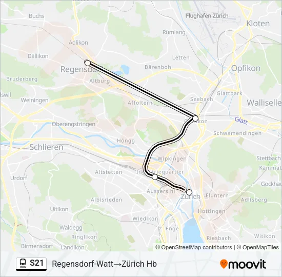 S21 Train Line Map