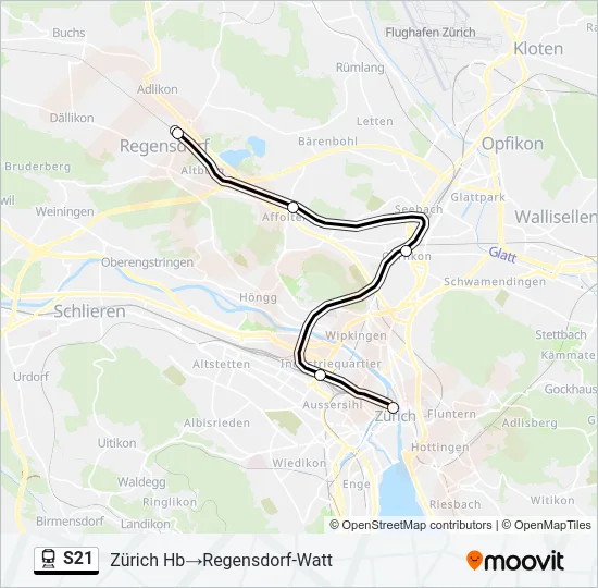S21 Train Line Map