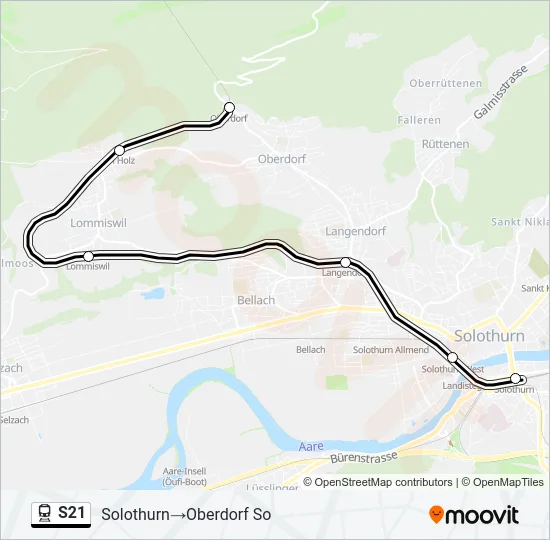 S21 Train Line Map