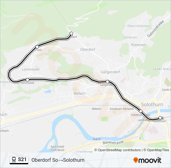 S21 Train Line Map