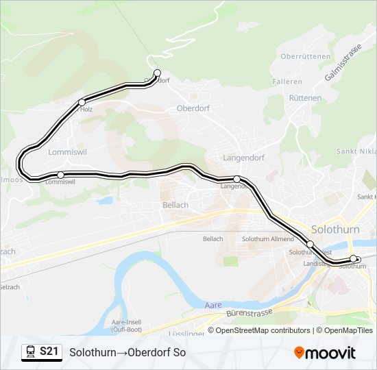 S21 Train Line Map