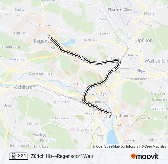 S21 Train Line Map