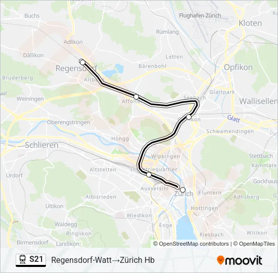 S21 Train Line Map