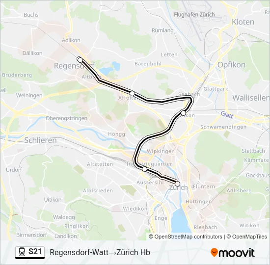 S21 Train Line Map