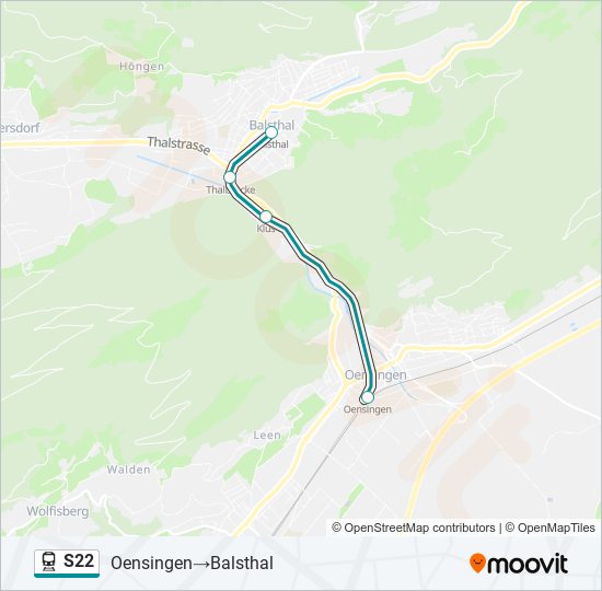 S22 train Line Map