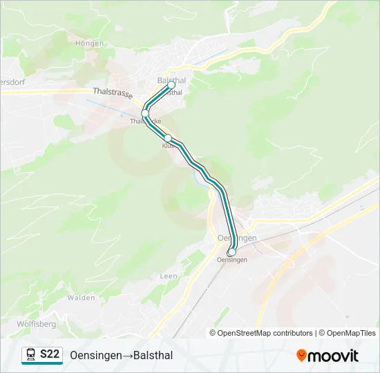 S22 Train Line Map